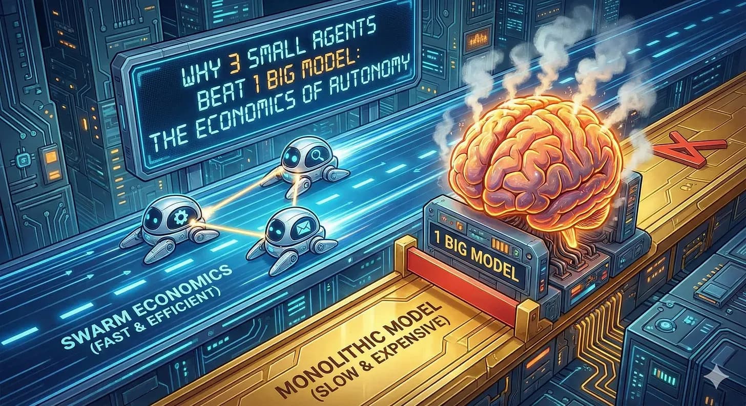 Why 3 Small Agents Beat 1 Big Model: The Economics of Autonomy
